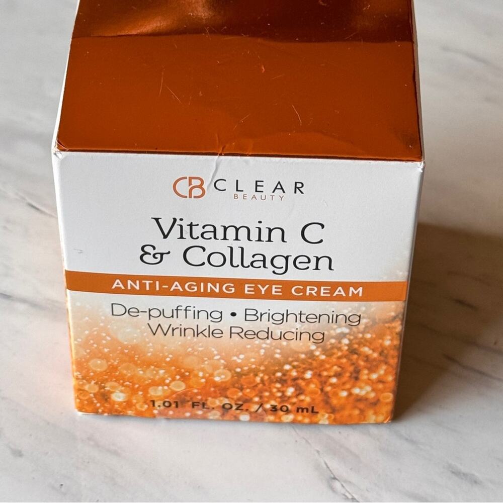CB Clear Beauty Vitamin C & Collagen  Anti- Aging Eye Cream  New in Box